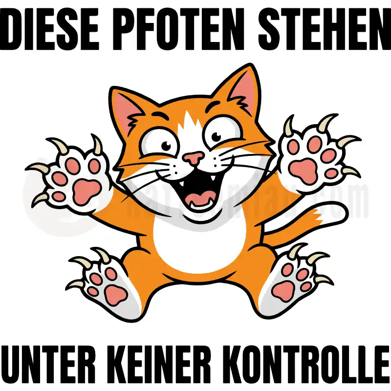 Diese Pfoten stehen unter keiner Kontrolle - Tasse