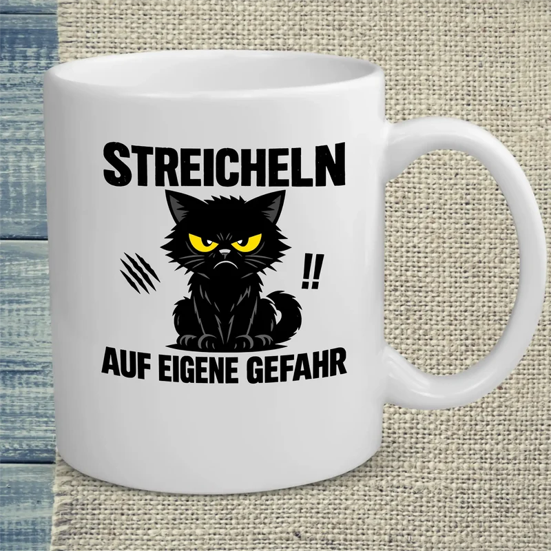Streicheln auf eigene Gefahr - Tasse