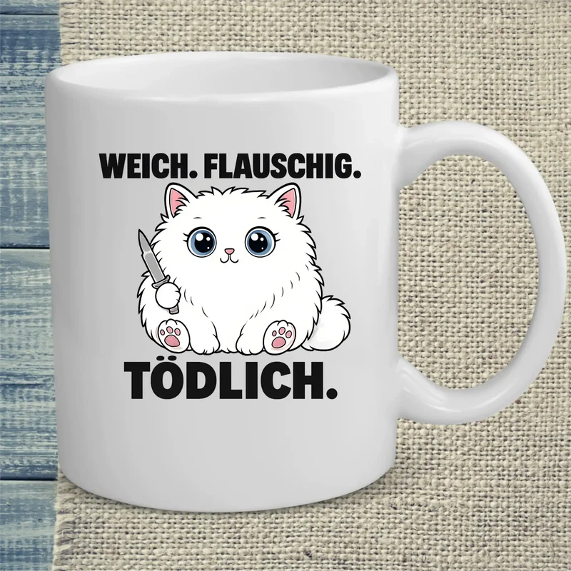 Weich. Flauschig. Tödlich. - Tasse