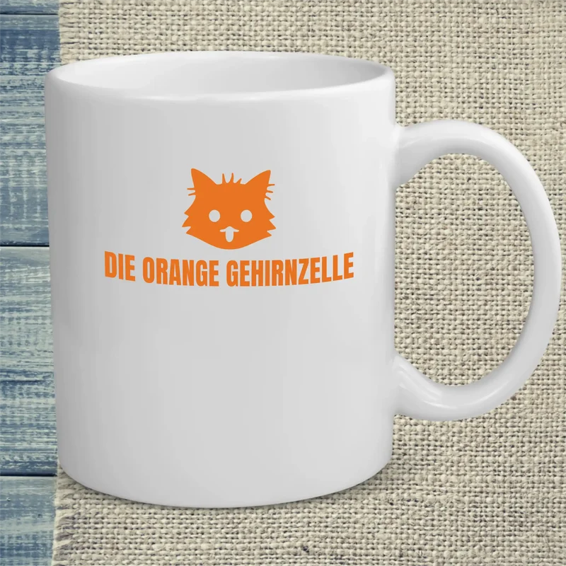 Die Orange Gehirnzelle - Tasse