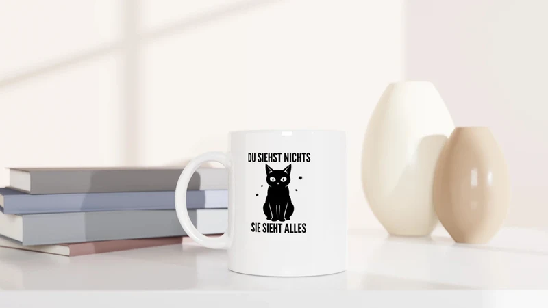 Du siehst nichts. Sie sieht alles. - Tasse