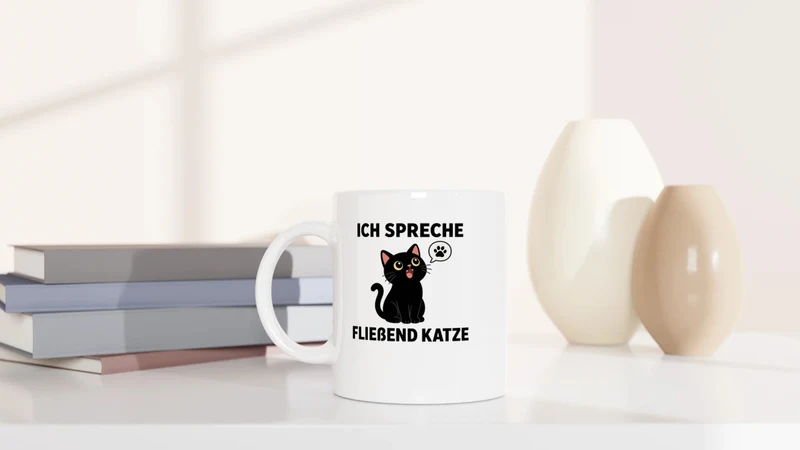 Fließend Katze - Tasse