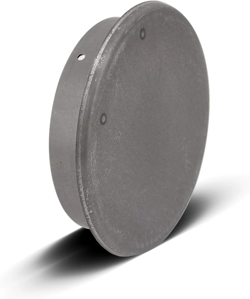 LANZZAS Ofenrohr Blinddeckel für den Durchmesser, DN Ø 200 mm – Stahl Blank – Rauchrohr Blindkappe