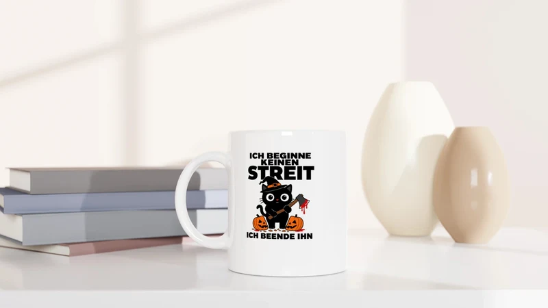 Ich beginne keinen Streit - Halloween - Tasse
