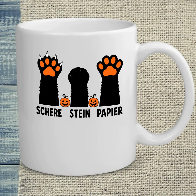 Schere Halloween - Tasse