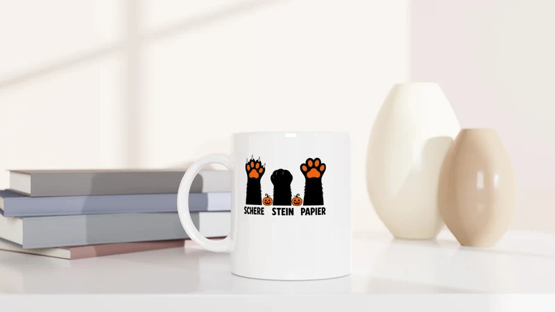 Schere Halloween - Tasse