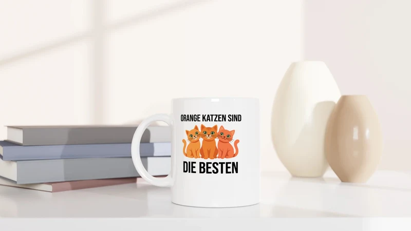 Orange Katzen sind die besten - Tasse