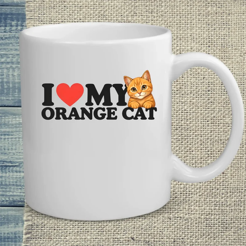 I love my organge cat - Tasse