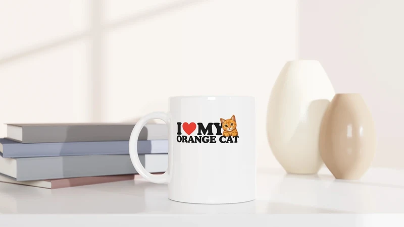 I love my organge cat - Tasse