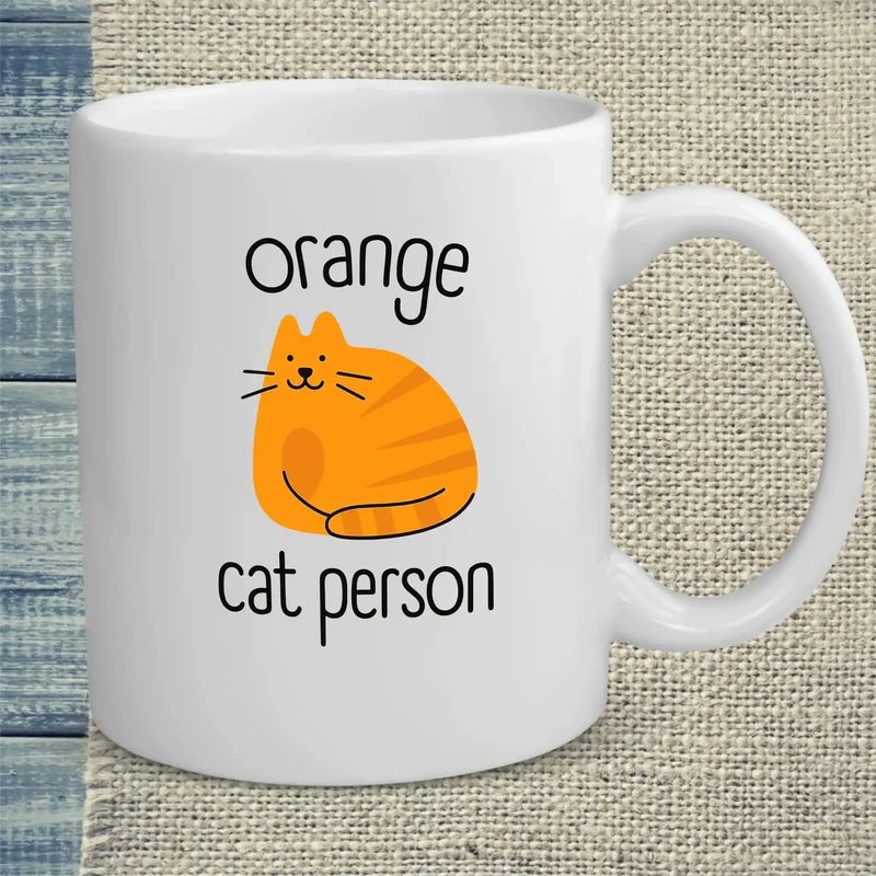 Orange Cat Person - Tasse