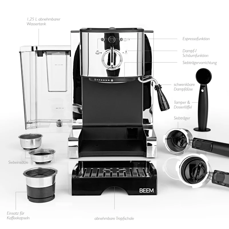 Espresso-Perfect Siebträgermaschine - 20 bar
