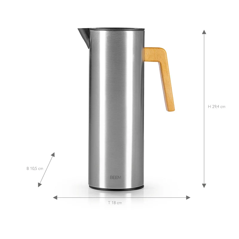 Isolierkanne 1L, Edelstahl