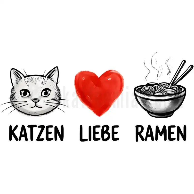Katzen - Liebe - Ramen - Tasse