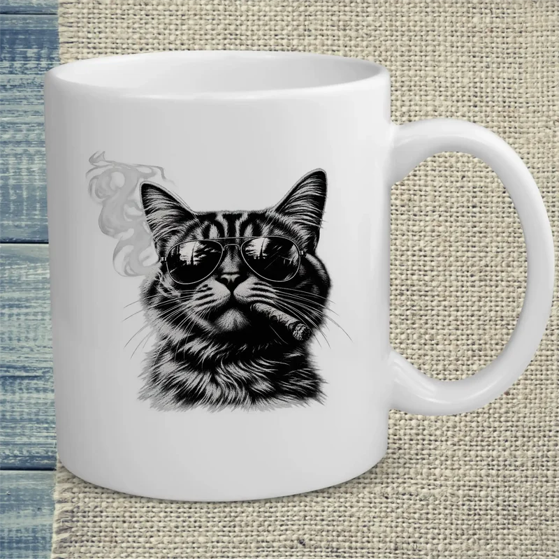 Smoking Cat - Tasse