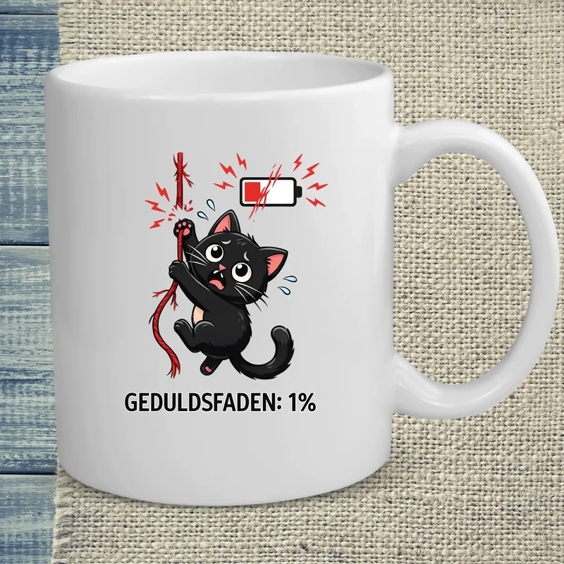 Geduldsfaden ist bei 1% - Tasse