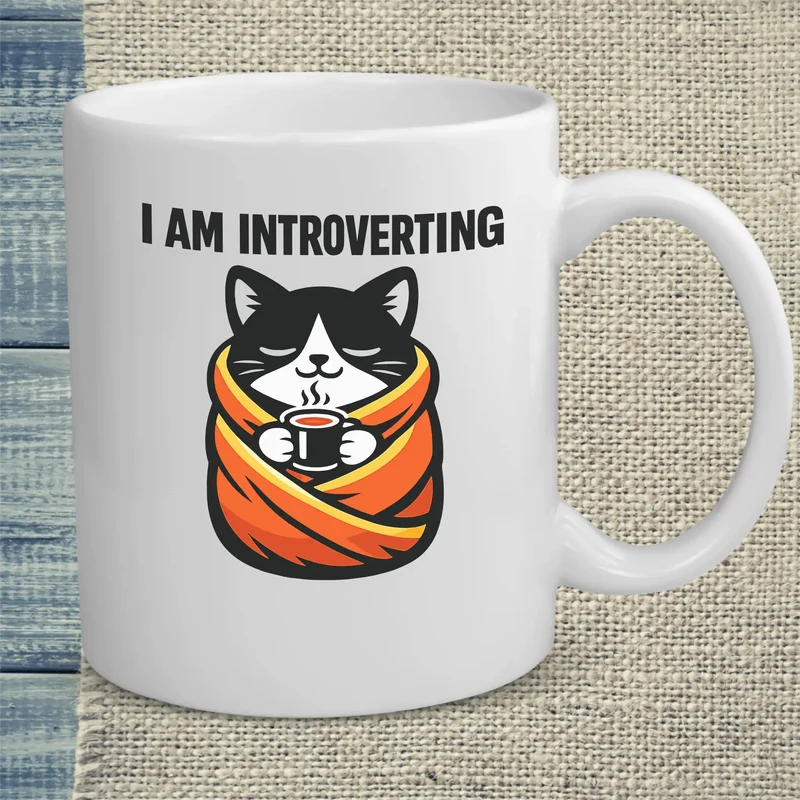 i am introverting - Tasse