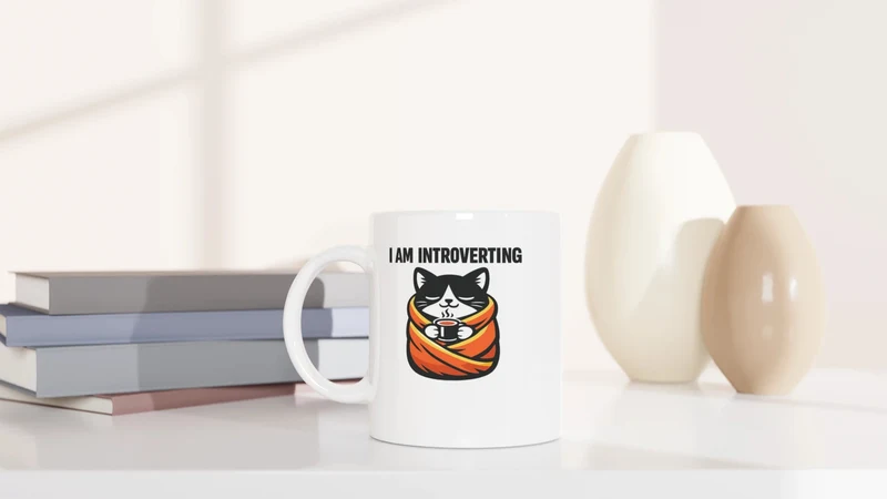 i am introverting - Tasse