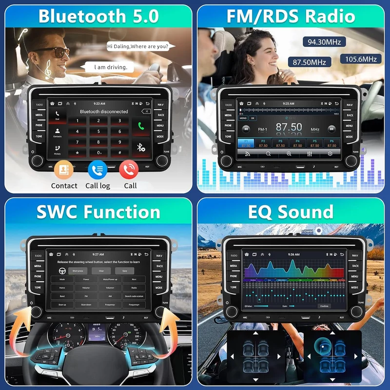 6GB+128GB Autoradio für VW Passat B6 T5 Golf 5 6 Polo 6R Tiguan