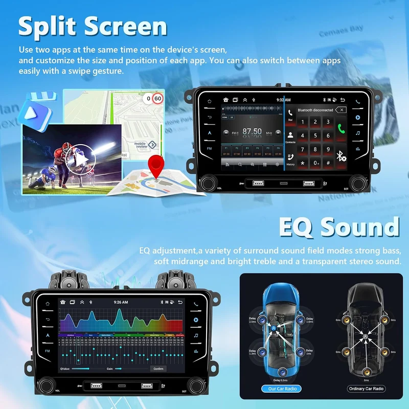 6G+128G Motorsi CarPlay Autoradio für VW Passat B6 T5 Golf 5 6 Polo 6R Tiguan T5 Jetta Seat Skoda, R
