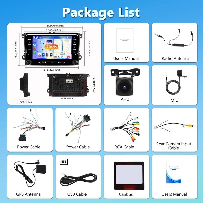 6G+128G Motorsi CarPlay Autoradio für VW Passat B6 T5 Golf 5 6 Polo 6R Tiguan T5 Jetta Seat Skoda, R
