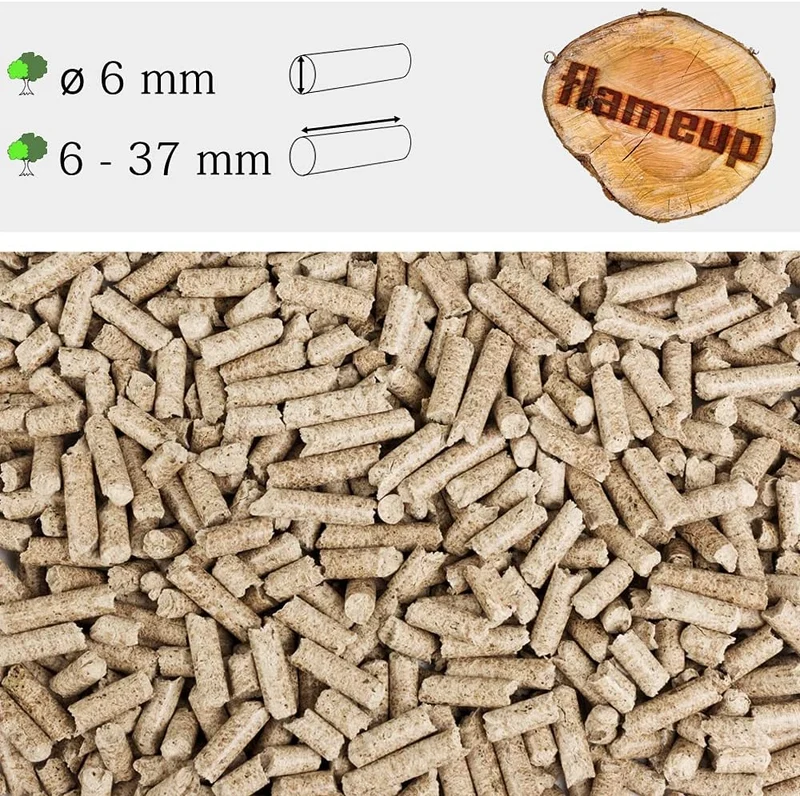 Buche Pellets Grill Smoker Holz Pizzaofen BBQ Pellet Outdoor Ofen Flameup 15 kg Buche, 15 kg Buche