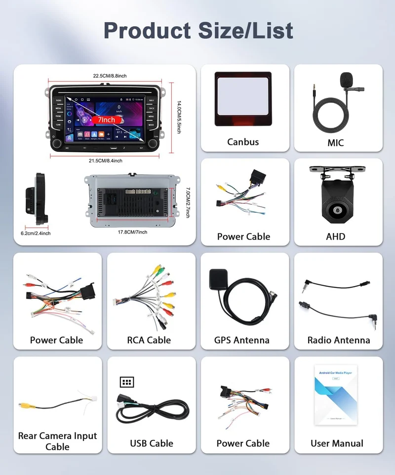 4GB+64GB Autoradio für VW Passat B6 T5 Golf 5 6 Polo 6R Tiguan T5 Jetta Seat Skoda - Carplay Android