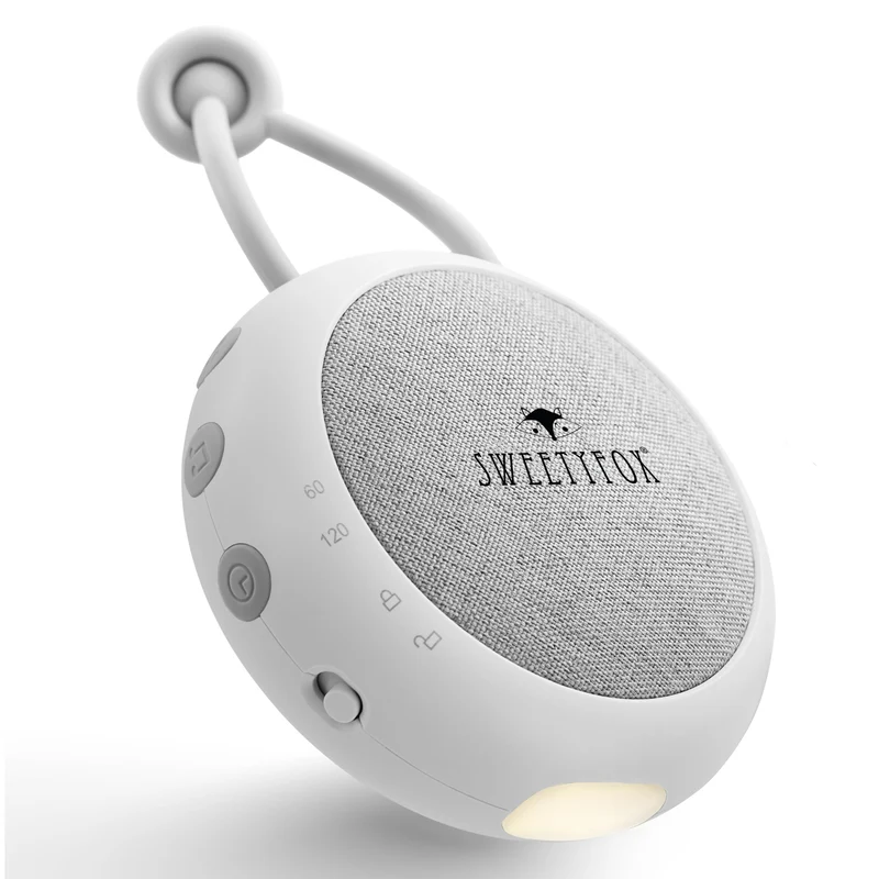 Sweety Fox White Noise Machine, Einschlafhilfe Kinder, Nachtlicht, Weiss, Weiss