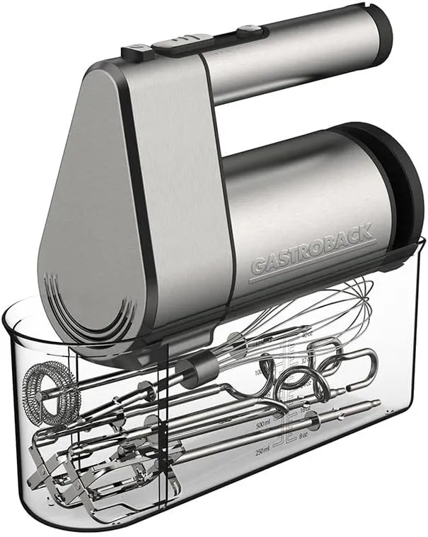 GASTROBACK Profi Handmixer 1000 Watt Handrührgerät mit Knethaken - Elektrischer Rührgerät für Küche