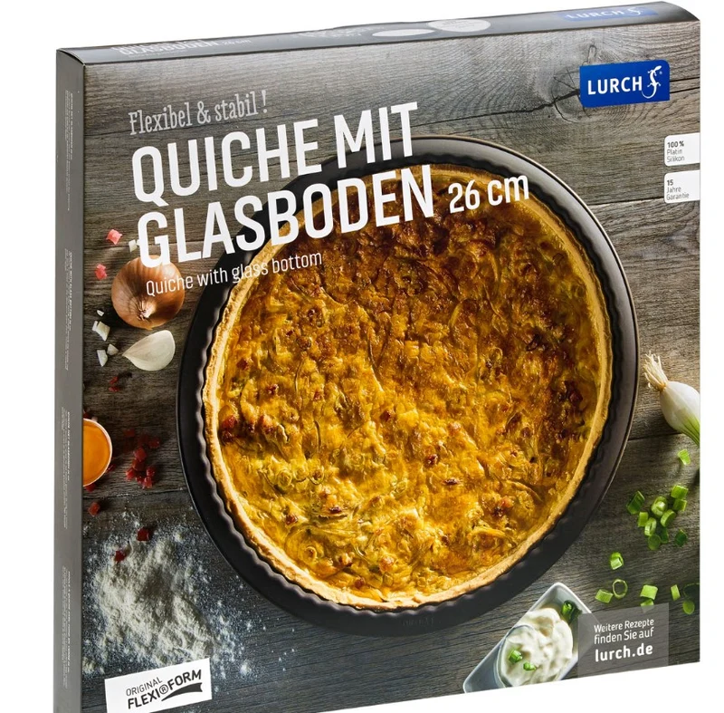FlexiForm Quiche 26cm mit Glasboden braun