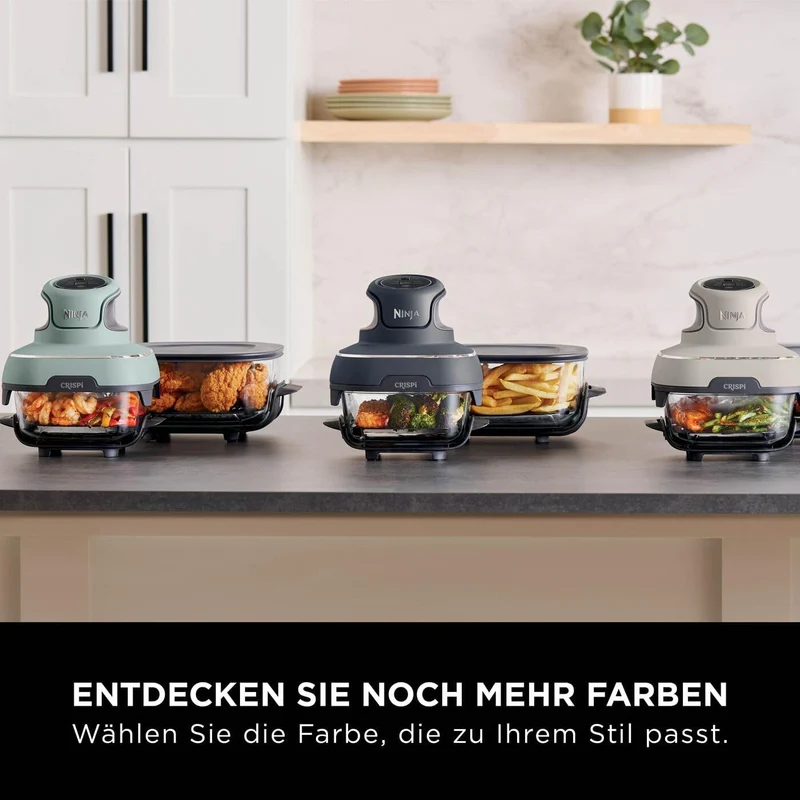 Ninja CRISPi tragbare Air fryer Heissluftfritteuse, 3,8 l, 4-in-1: Heissluftfrittieren, Braten, Warm