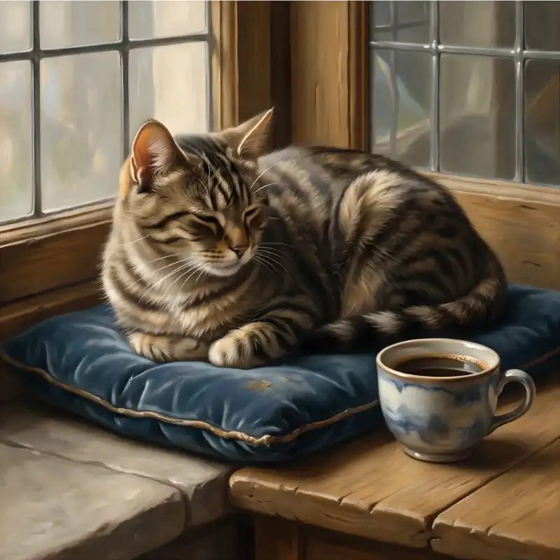Vermeer Cat - Tasse