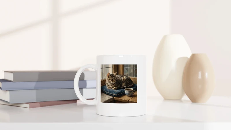 Vermeer Cat - Tasse
