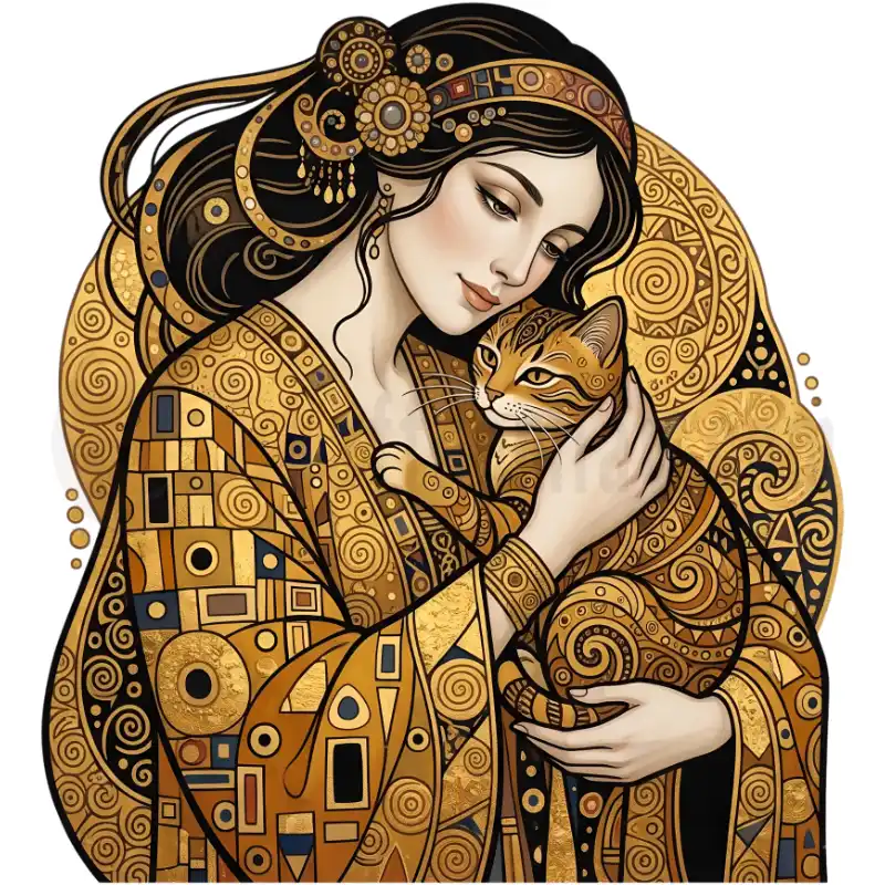 Klimt Cat Lady - Tasse