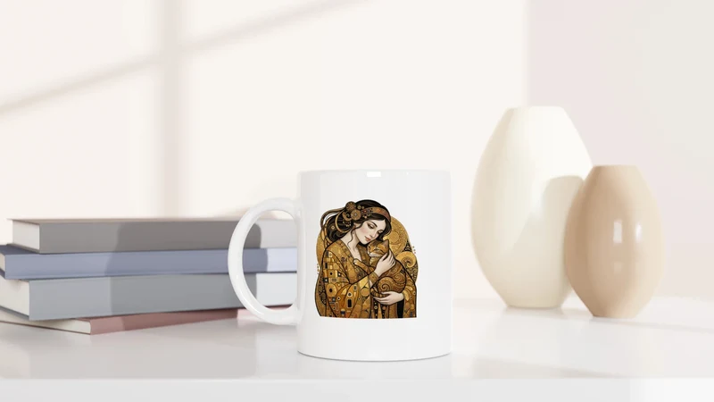 Klimt Cat Lady - Tasse