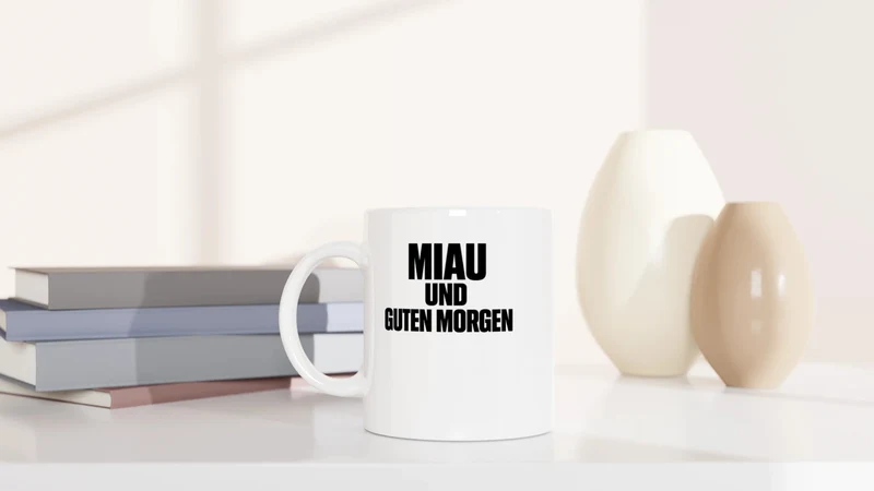 Miau und Guten Morgen - Tasse