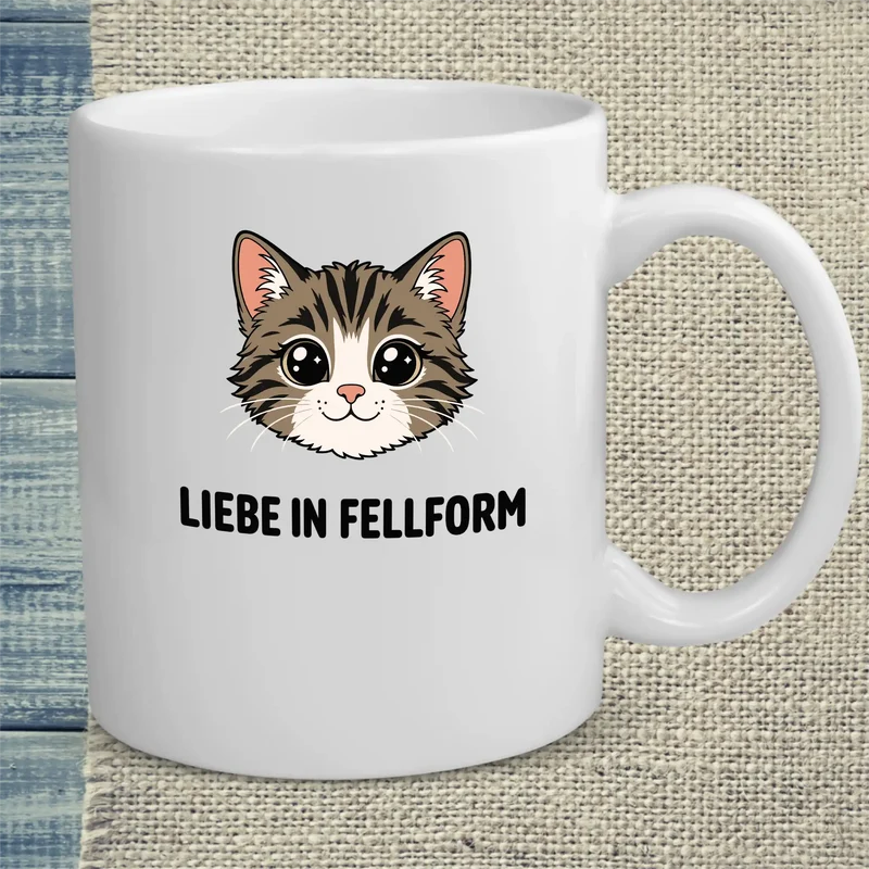 Liebe in Fellform - Tasse
