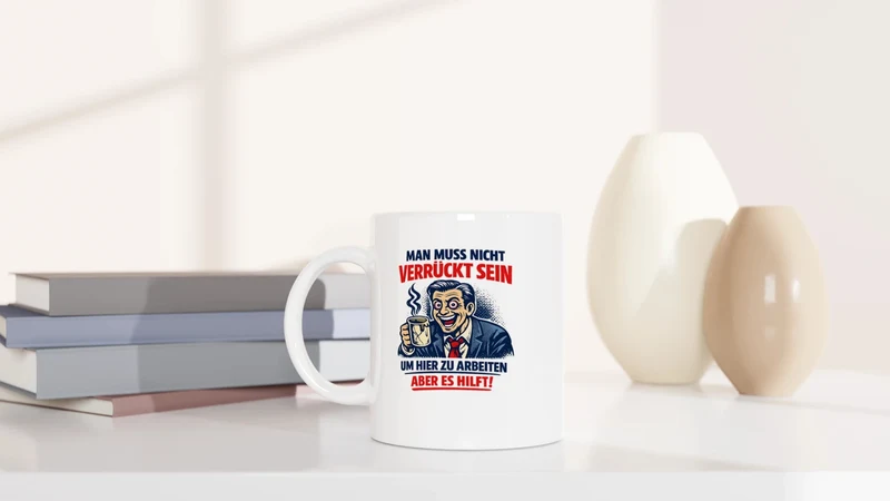Verrückter Arbeitsplatz - Tasse