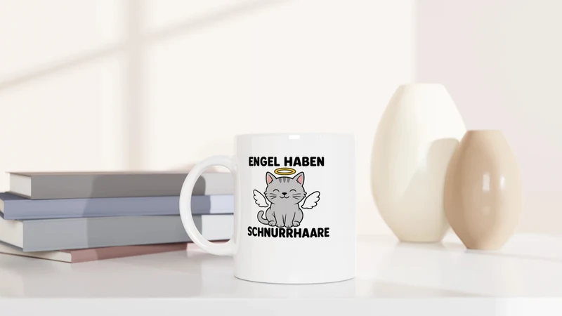 Engel haben Schnurrhaare - Tasse