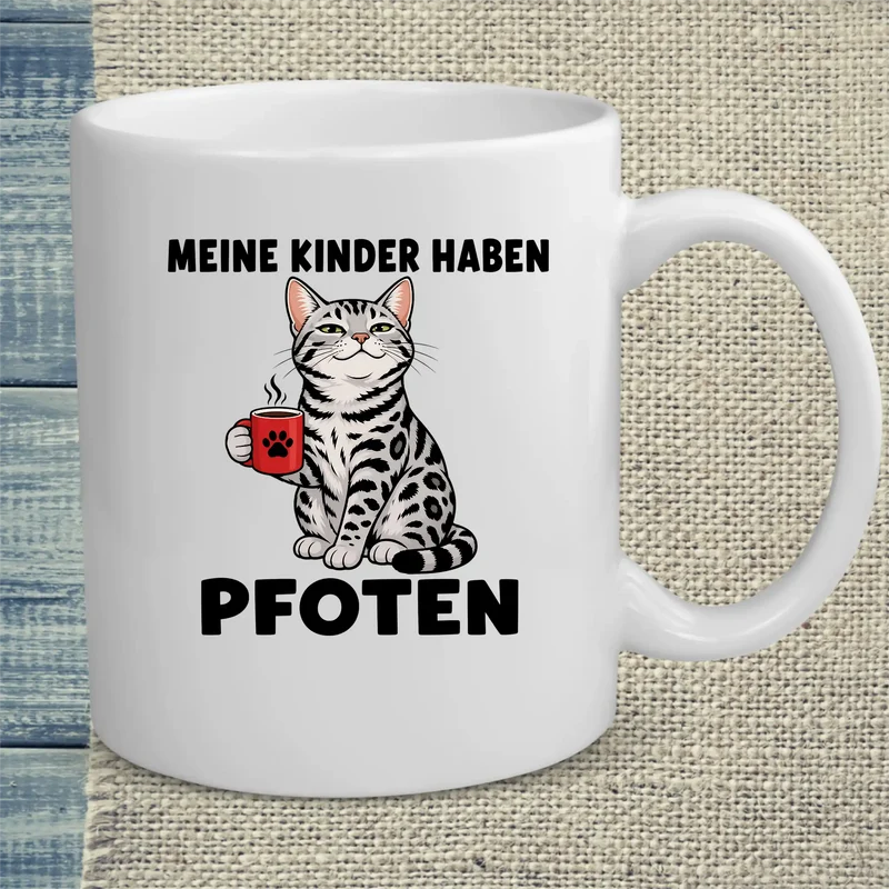 Meine Kinder haben Pfoten - Tasse
