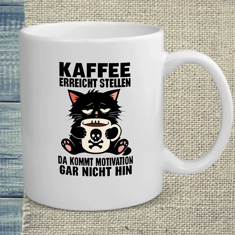 Kaffee erreicht Stellen - Tasse