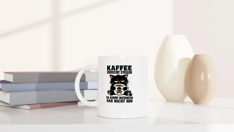 Kaffee erreicht Stellen - Tasse