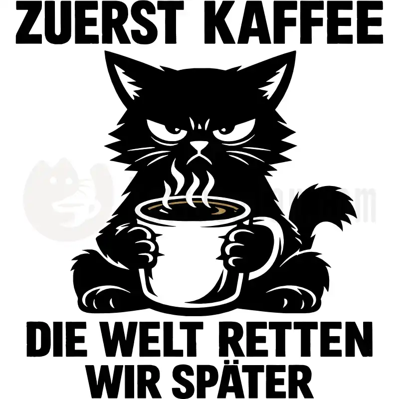 Zuerst Kaffee. Die Welt retten wir später. - Tasse