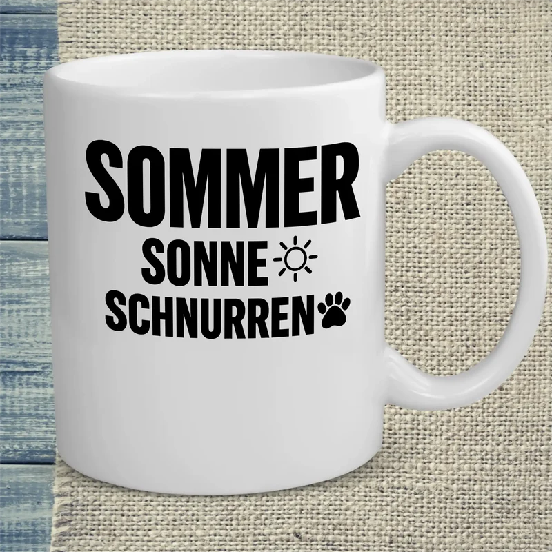 Sommer, Sonne, schnurren - Tasse