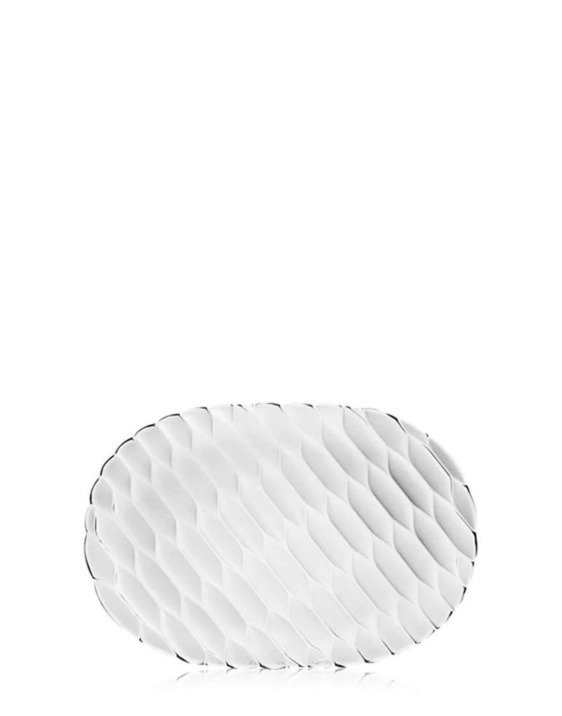 Kartell Jellies Family Tablett, Plastik, Glasklar, 40 x 36.5 x 1.5 cm Tablett Glasklar, Tablett Glas