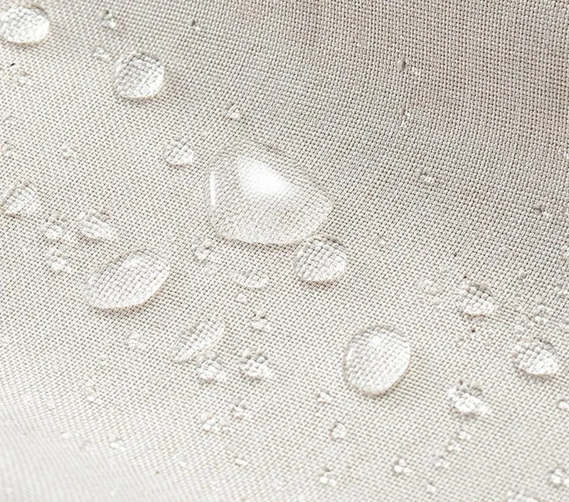 Premium Duschvorhang Leinen Stoff Textil 240x200cm Wasserdicht Anti-Schimmel für Badezimmer Coffee 1