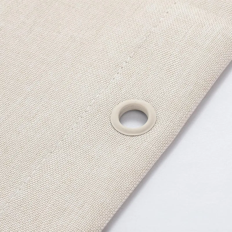 Premium Duschvorhang Leinen Stoff Textil 240x200cm Wasserdicht Anti-Schimmel für Badezimmer Coffee 1