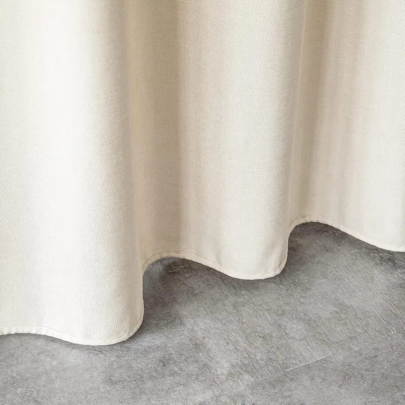 Premium Duschvorhang Leinen Stoff Textil 240x200cm Wasserdicht Anti-Schimmel für Badezimmer Coffee 1