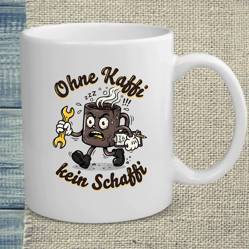 Ohne Kaffi, kein Schaffi - Tasse