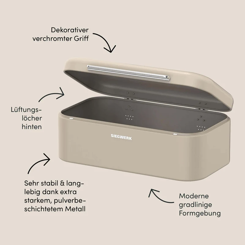 Brotkasten PANOVA Sand beach -beige