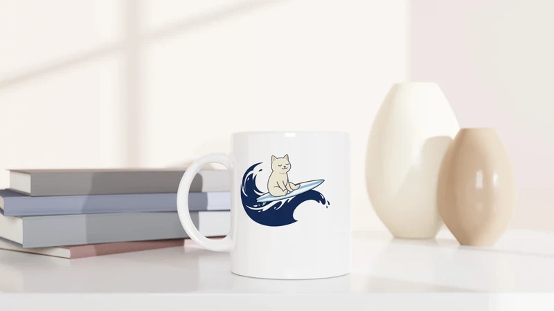 Surfing Cat - Tasse